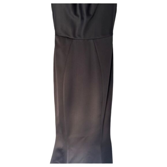 NWT House of CB Violette satin maxi dress‎ mermaid fishtail hem in Shadow size S - Picture 8 of 13